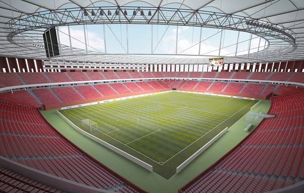 Jedna z vizualizací opravy stadionu.